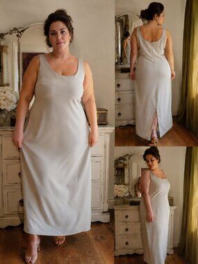 NWT Vintage Avanti Designs Beaded Formal Column Gown Size 18